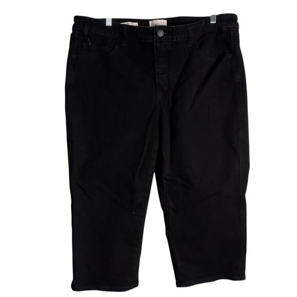 Universal Thread Mid-Rise 80s Slim Capri Jeans Black Size 17 - Picture 1 of 8